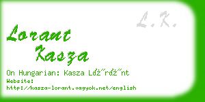 lorant kasza business card